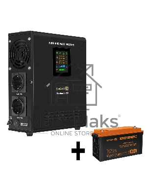 Комплект ИБП EX295995RUS + батарея 120Aч EX285657RUS 1шт (инвертор, синус, для котла, настенный) ExeGate FineSine SX-500.LCD.AVR.2SH <500VA/300W, чистая синусоида, цветной LCD-дисплей, AVR, 2*Schuko, линейно-интерактивный, крепление настенное/универсально