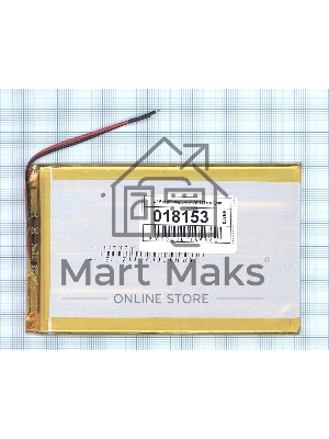Аккумулятор Li-Pol (батарея) 3*75*123мм 2pin 3.7V/4000mAh