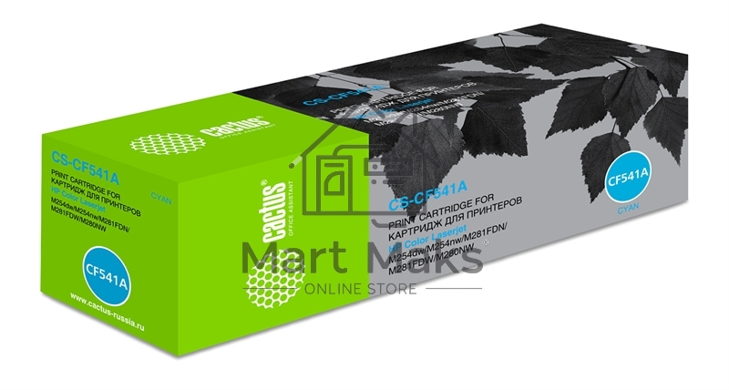 Картридж лазерный Cactus CS-CF541A голубой (1400стр.) для HP LJ M254dw/ M280nw/M281fdn