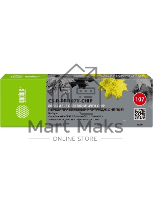 Картридж перезаправляемый струйный Cactus CS-R-PFI107Y-CHIP желтый (260мл) для Canon imageProGRAF iPF670/680/685/770/780/785 с чипом