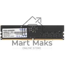 Оперативная память Patriot Signature Premium, DDR5, 16Gb (1x16 GB), 5600 MHz, CL46, DIMM, радиатор, черный
