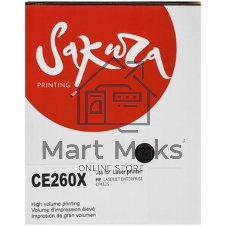 Картридж лазерный Sakura CE260X для HP Color LaserJet CP4020/4025/4520/4525, черный, 17000 к.