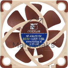 Кулер для корпуса Case Cooler Noctua NF-A4x10 5V (40x40x10mm, 3-pin, 4.82CFM, 17.9dBA, 4500RPM, Beige/Brown)