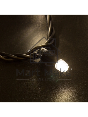 Гирлянда Neon-night Нить 10м, эффект мерцания (каждый 5-ый), черный ПВХ, 230В, теплый белый