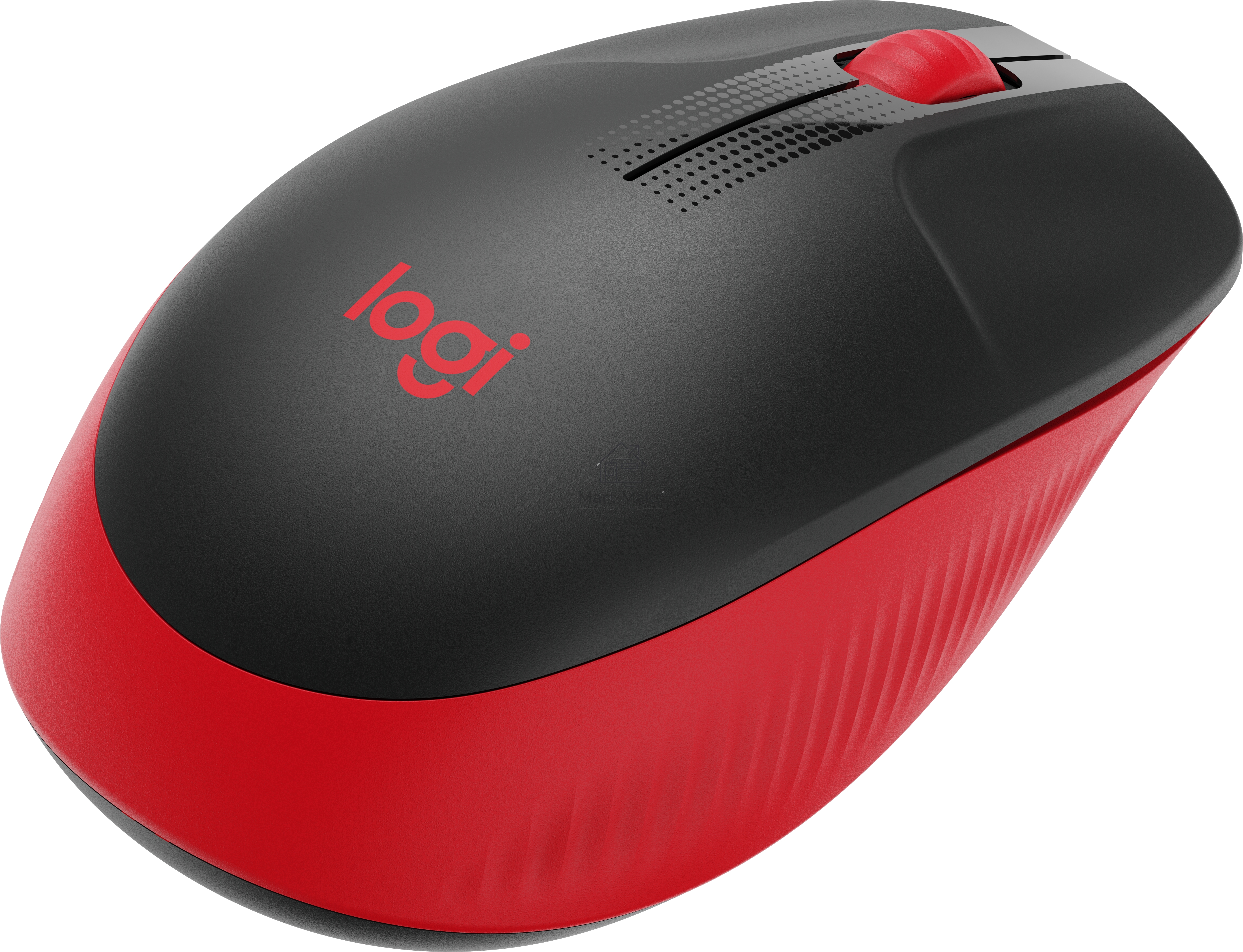 Мышь беспроводная Logitech M190 черный/красный, 1000 dpi, радиоканал, USB, кнопки - 3