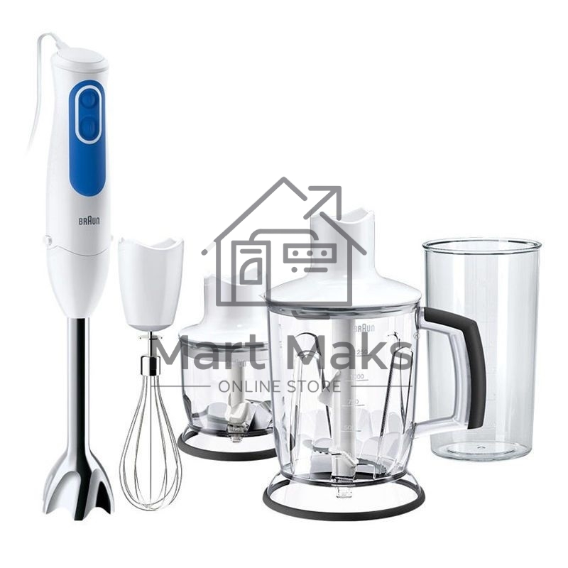 Блендер погружной Braun MQ3045 APERITIVE 700Вт белый/синий