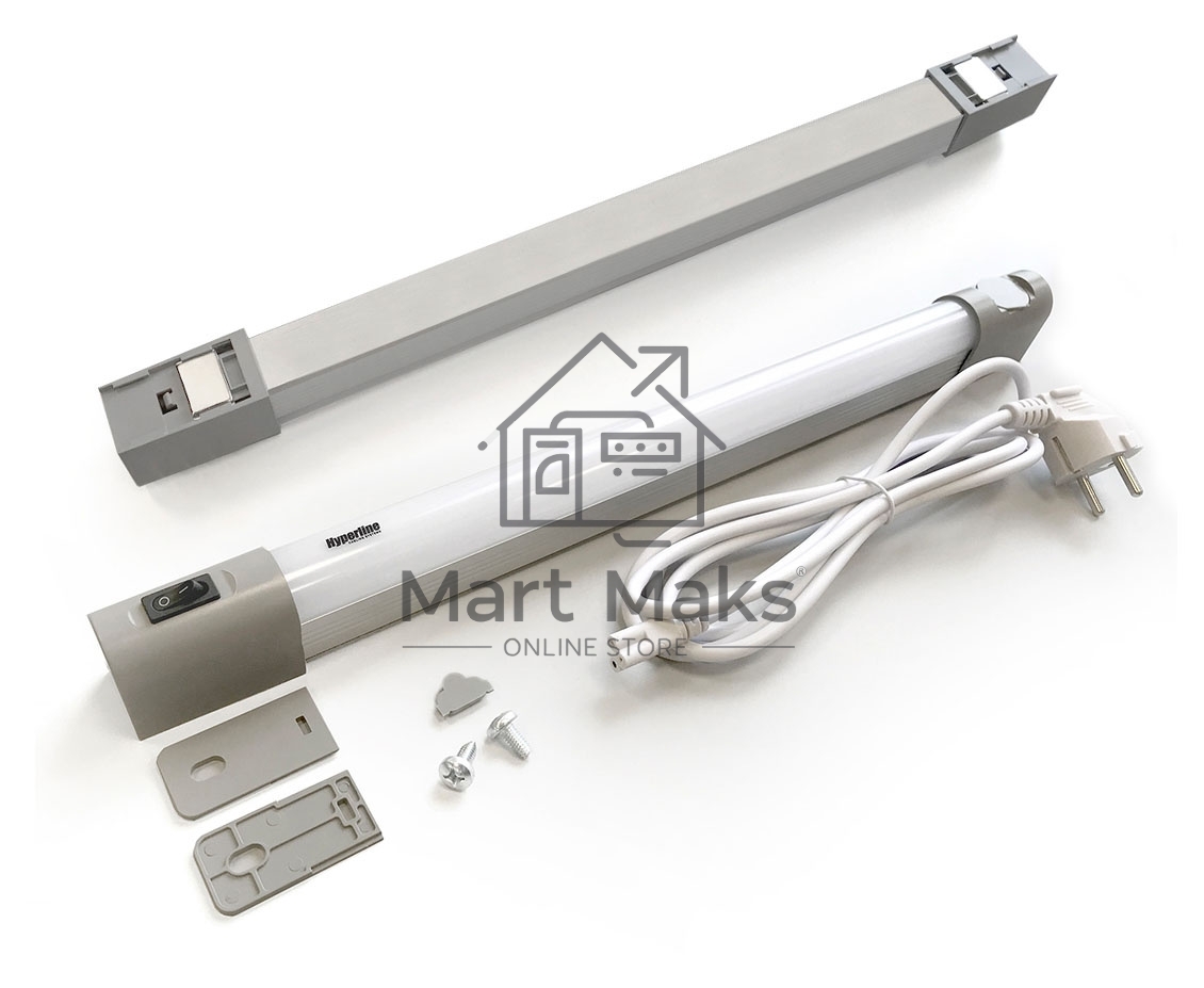 Осветительная панель Hyperline TL19-LED-10W-EU 19 дюймов, LED 10W, 110/220V, 19 дюймовое крепление+ магнитное крепление, 485х31х48мм, длина кабеля 2м, евровилка