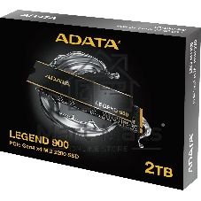 Накопитель SSD ADATA LEGEND 900, 2000Gb, PCIe 4.0 x4, 2280, NVMe, R/W 7000/5400, с радиатором