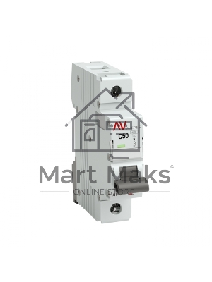 Выключатель автоматический модульный 1п C 50А 6кА AV-6 AVERES EKF mcb6-1-50C-av