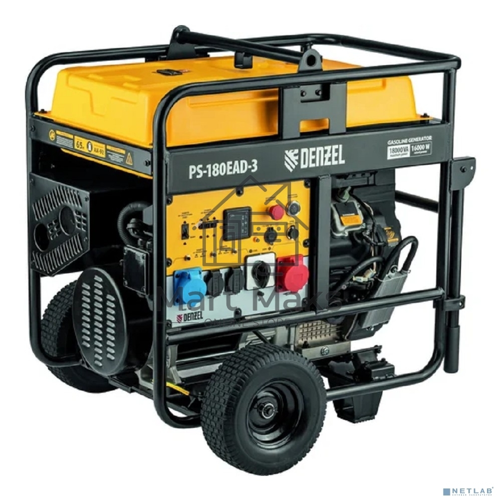 Электрогенератор бензиновый Denzel PS-180EAD-3, 18 кВт, 110 дБ, 265 кг