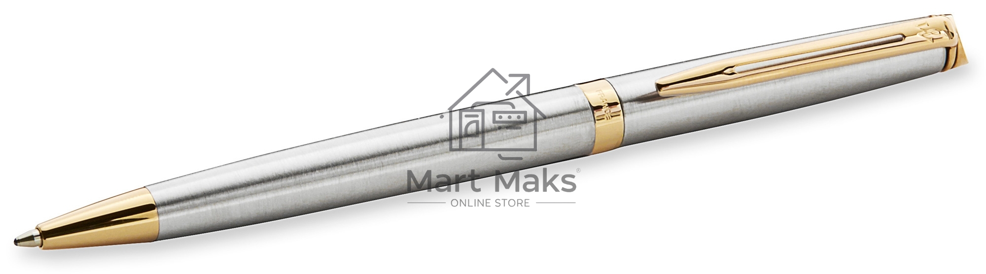 Ручка шариковая Waterman Hemisphere (CWS0920370) Steel GT M, синие чернила, подарочная коробка