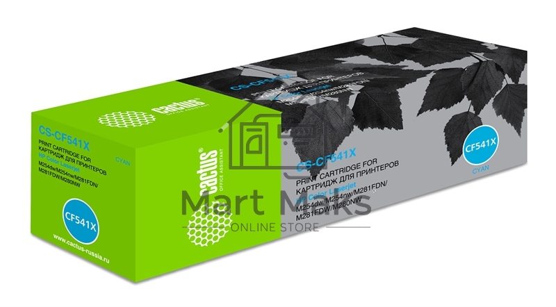 Картридж лазерный Cactus CS-CF541X голубой (2500стр.) для HP LJ M254dw/ M280nw/M281fdn