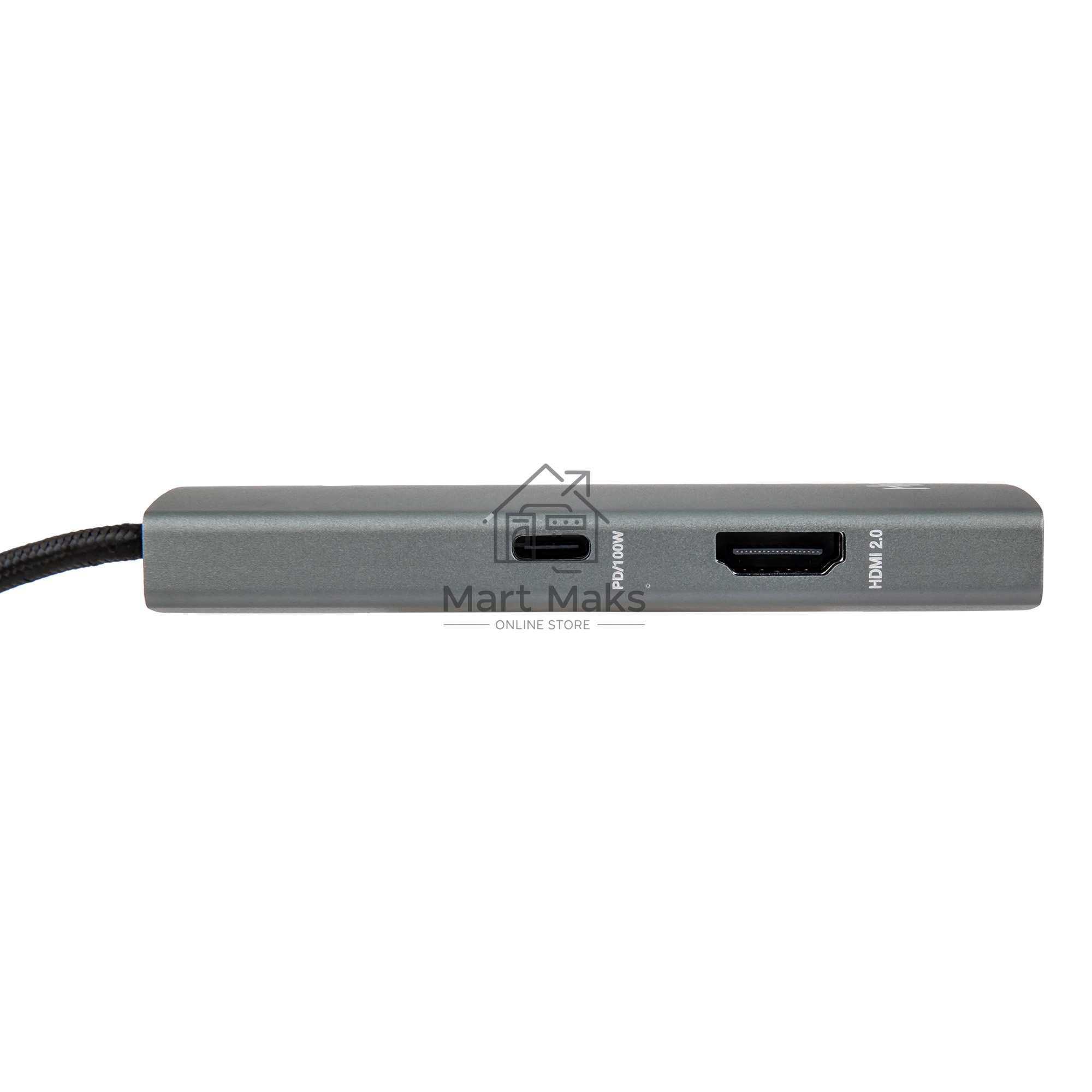 Док-станция HIPER Docking station USB-C HUB 6in1 (1*USB-C 100W PD, 1*HDMI 4K@60Hz, 2*USB-A 3.0 (5Gbps data), 1*USB-C 3.0 (5Gbps data), 1*RJ45 Gb)