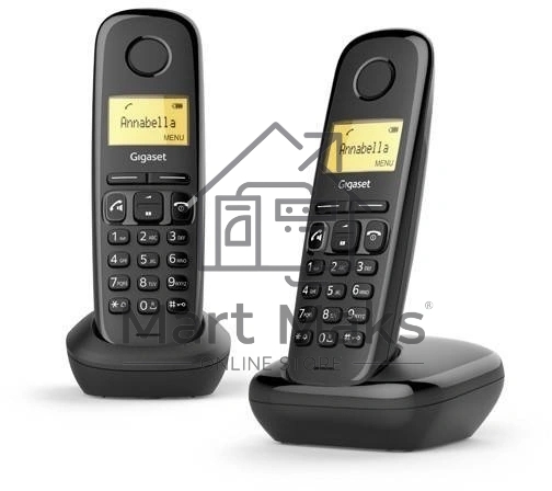 Радиотелефон Dect Gigaset A270 Duo Rus черный (труб. в компл.:2шт) АОН