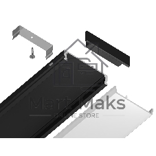 Алюминиевый профиль Ambrella light GP1800BK черный 2000*23.8*6