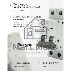 Автоматический выключатель Гарнизон CB-4763-2-10-4.5-C, ВА 47-63, 2P, 10А, 4.5кА (C)