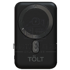 Портативный аккумулятор TOLT Seg KW101 Black, 10000mAh, 22,5W, fast charging and PD, wireless, magnetic, black, CCC/ Powerbank TOLT Seg KW101 Black, 10000mAh, 22,5W, fast charging and PD, wireless, magnetic, black, CCC
