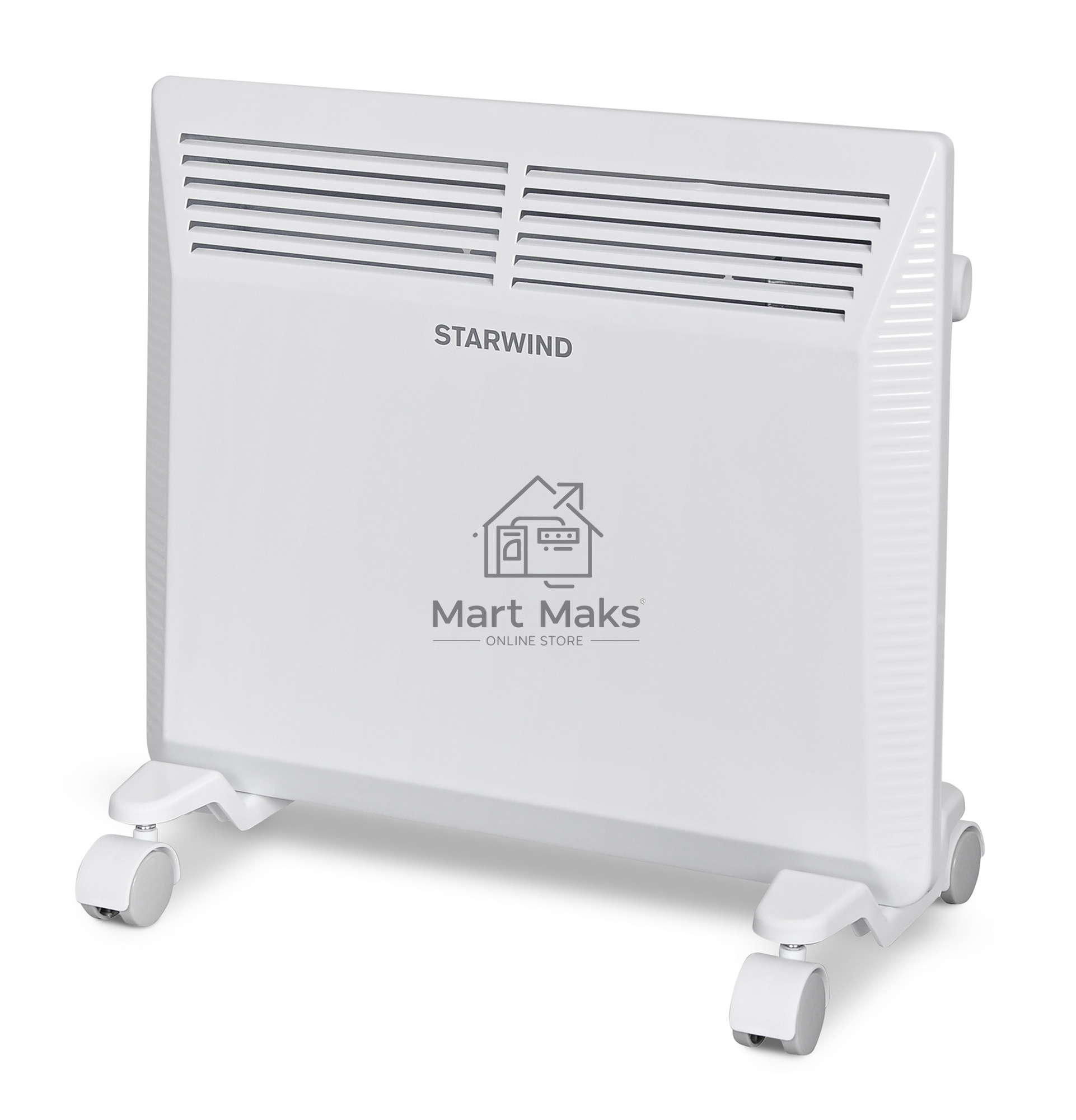 Конвектор Starwind SHV5010, белый, 1000 Вт, 15 м2, термостат, 1 режим мощности