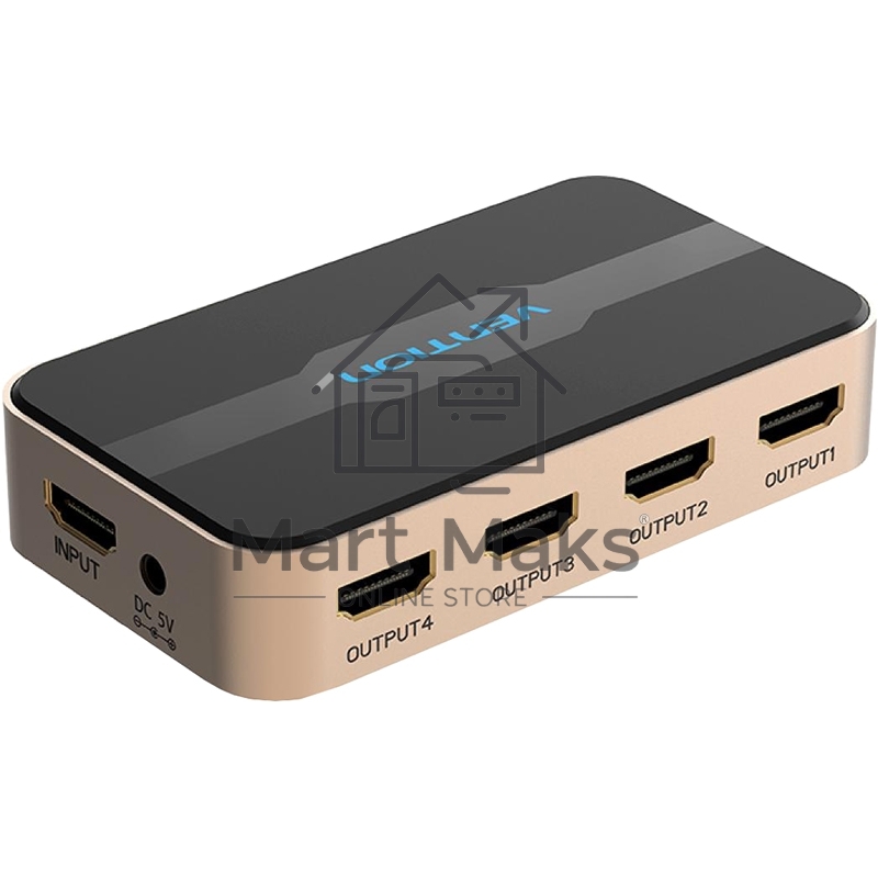 Разветвитель - сплиттер Vention HDMI 19F/4x19F на 4 монитора ACCG0