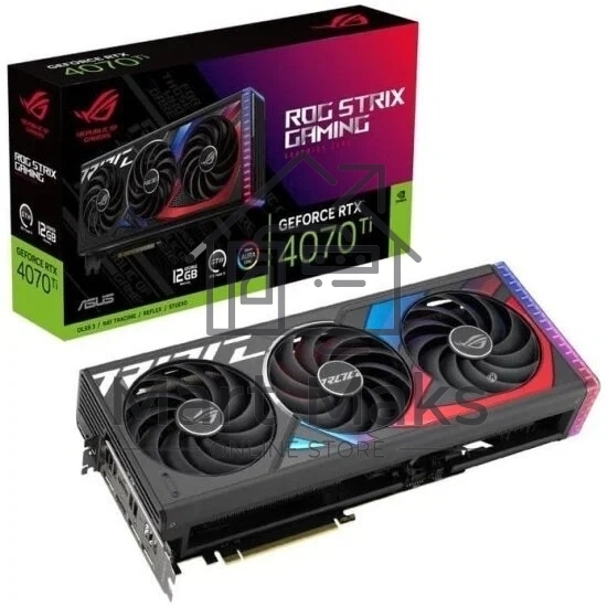 Видеокарта Asus ROG-STRIX-RTX4070TI-12G-GAMING 12288Mb 192 GDDR6X 2610/21000 HDMIx2 DPx3 HDCP Ret