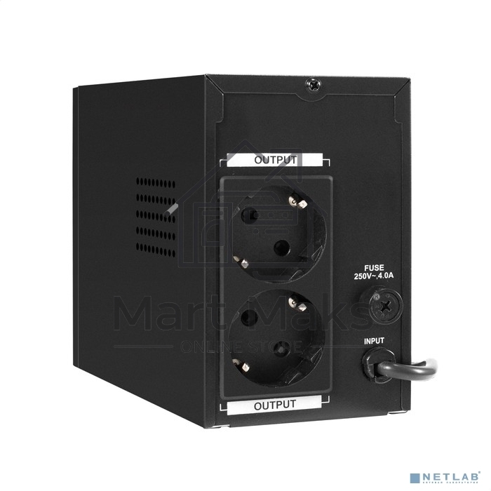 Источник бесперебойного питания ExeGate Power Smart ULB-500.LCD.AVR.2SH <500VA/300W, LCD, AVR, 2*Schuko, металлический корпус, Black>
