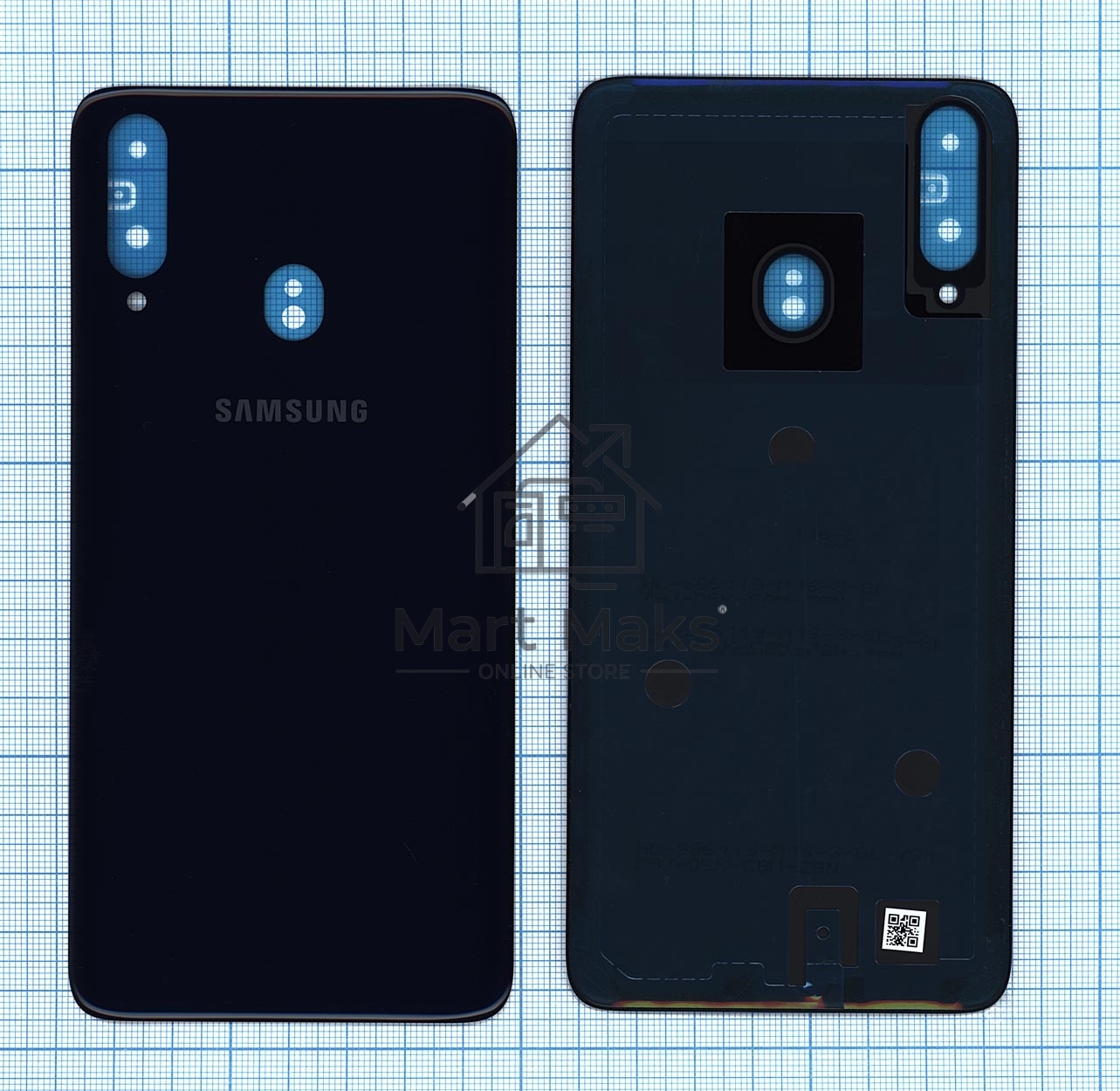 Задняя крышка для Samsung A207F Galaxy A20S (2019) синяя