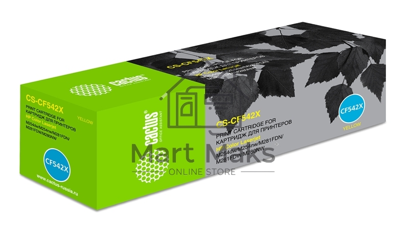 Картридж лазерный Cactus CS-CF542X желтый (2500стр.) для HP LJ M254dw/ M280nw/M281fdn
