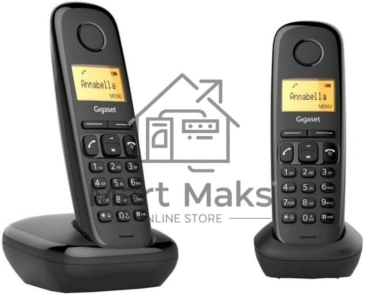 Радиотелефон Dect Gigaset A270 Duo Rus черный (труб. в компл.:2шт) АОН
