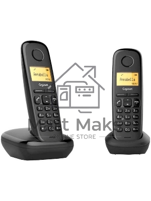 Радиотелефон Dect Gigaset A270 Duo Rus черный (труб. в компл.:2шт) АОН