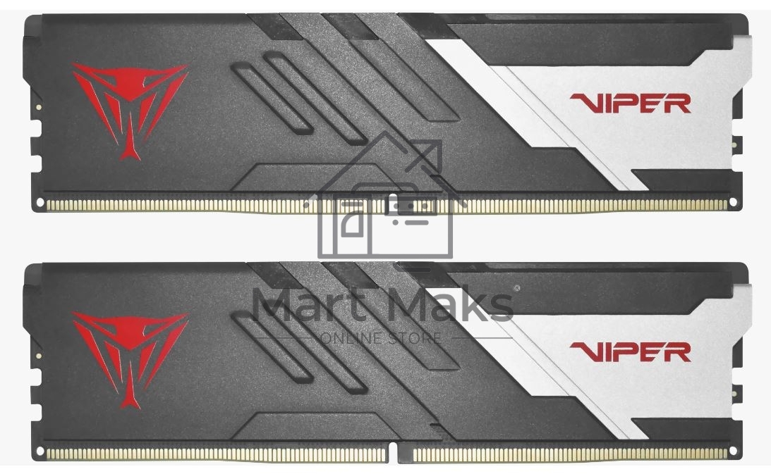 Оперативная память Patriot Viper Venom, DDR5, 32Gb (2x16GB), 6200MHz, CL40, DIMM, с радиатором, черный