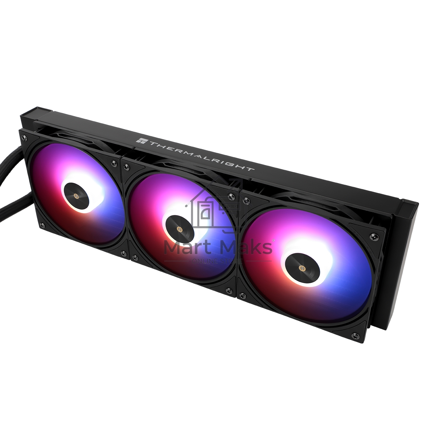 Водяное охлаждение для процессора Thermalright Frozen Warframe Pro 360 Black ARGB (360mm, Black, ARGB/ Fans: 3x120mm, 70.84CFM, 29.8dBA, 2000RPM/ Pump height 60mm, 23dBA, 3000RPM, Rad thickness 27mm/ S: 1200, 1700, 1851, 2011, 2066, 115X, AM4, AM5)
