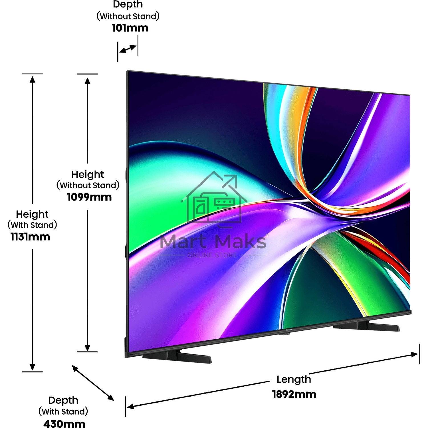 Телевизор 85'' Hisense 85E7Q черный QLED UHD 60Hz Smart TV