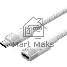 Кабель-удлинитель Vention USB 3.2 Gen2 CM/CF - 1м. Белый 5А PD100W
