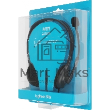 Гарнитура Logitech H111 чёрный, проводная, 3.5 мм