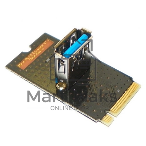 Переходник с разъёма M2 Open-Dev M2-PCI-E-RISER (NGFF) на разъём райзера USB 3.0. Длина 42мм