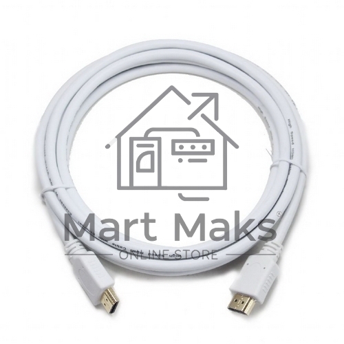 Кабель Cablexpert HDMI CC-HDMI4-W-6, 19M/19M, v2.0, медь, позол.разъемы, экран, 1.8м, белый, пакет