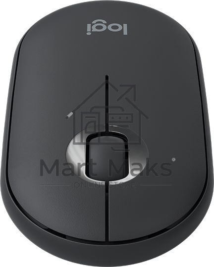Мышь беспроводная Logitech Pebble M350 графитовый, 1000 dpi, радиоканал, Bluetooth, USB, кнопки - 3