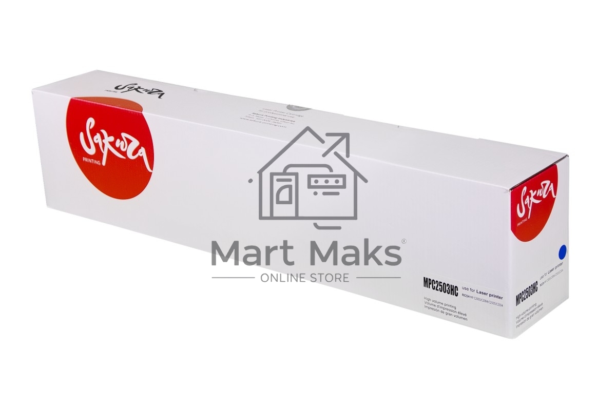 Тонер-туба Sakura MPC2503HC для Ricoh, голубой, 9500 к.
