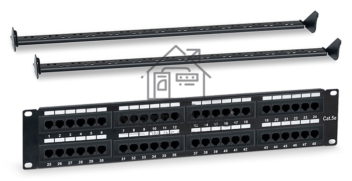 Патч-панель Hyperline WRLine WR-PL-48-C5E-D 19