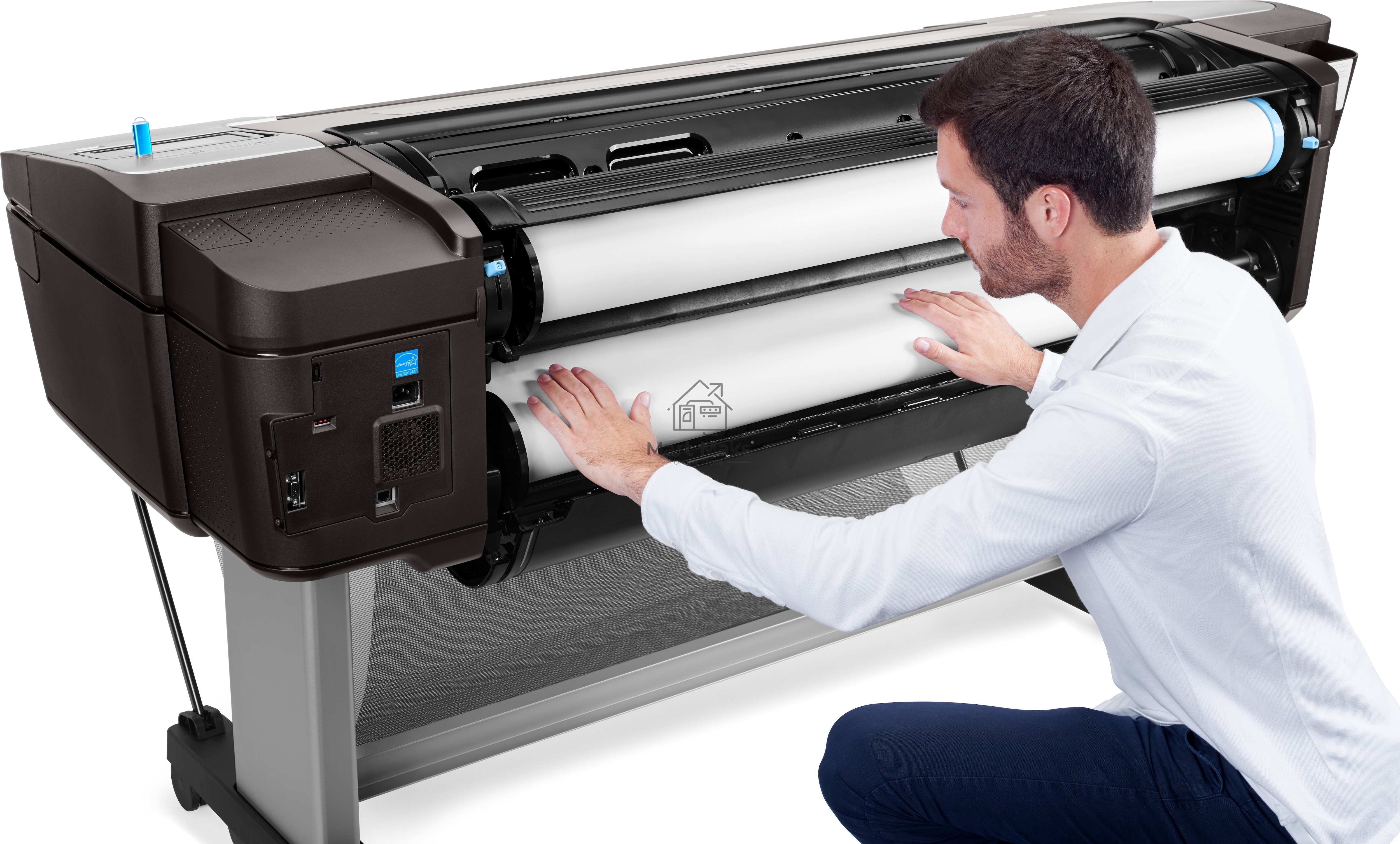 Плоттер струйный HP DesignJet T1700dr 44-in Printer (W6B56A), A0, цветной, 44