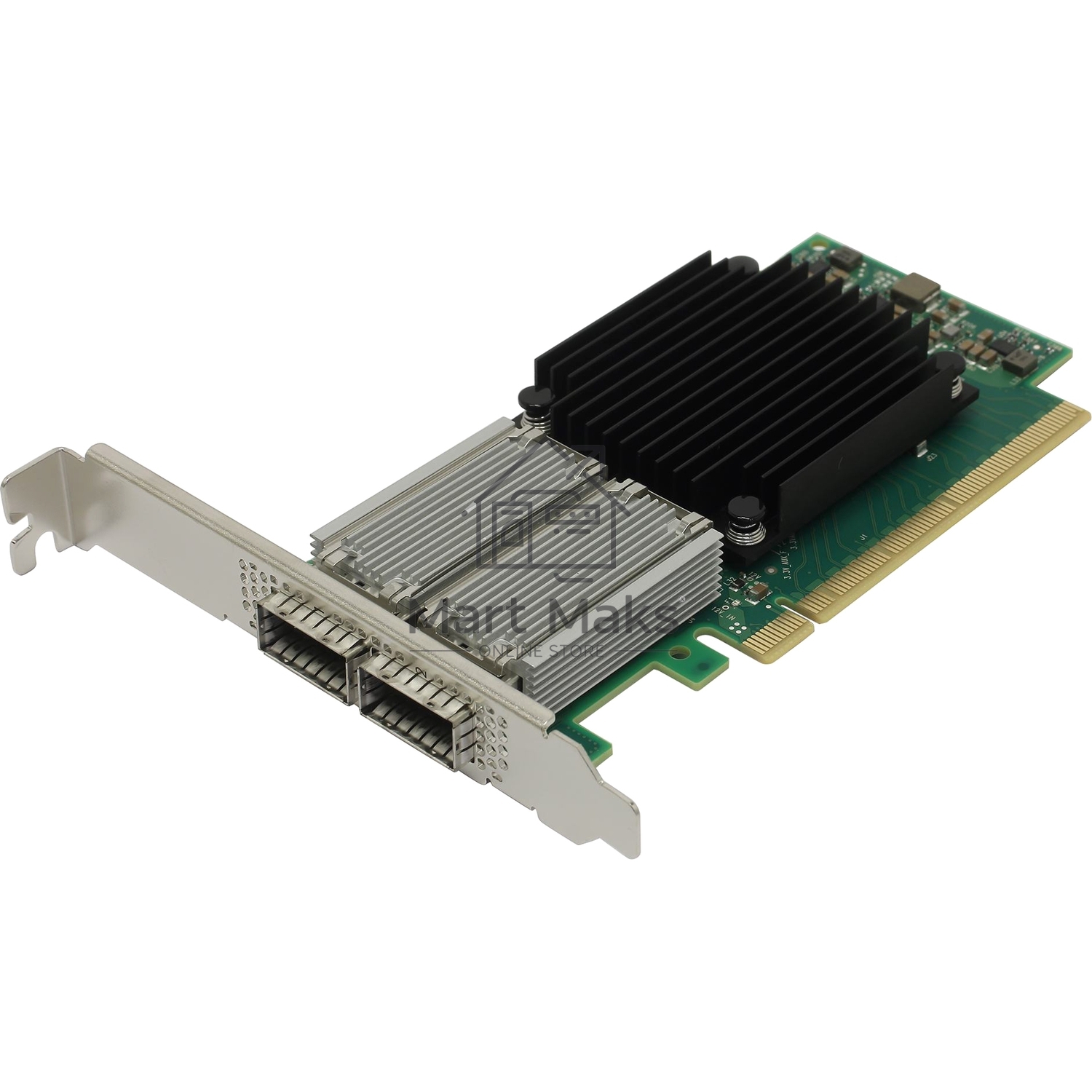 Плата сетевого контроллера MELLANOX ConnectX-5 VPI adapter card, EDR IB (100Gb/s) and 100GbE, dual-port QSFP28, PCIe3.0 x16, tall bracket, ROHS R6