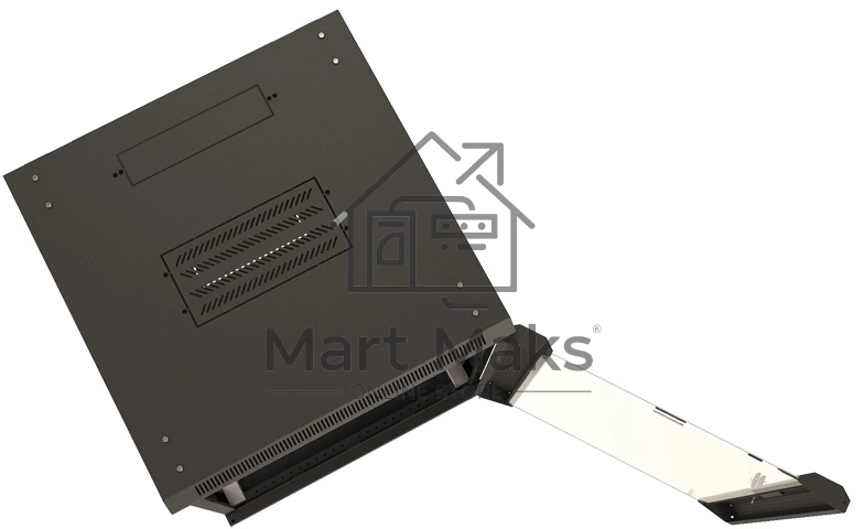 Шкаф коммутационный Hyperline (TWB-2766-GP-RAL9004) настенный 27U 600x600мм пер.дв.стекл 2 бок.пан. 60кг черный 49.9кг 1304мм