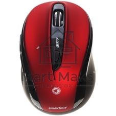 Мышь беспроводная беззвучная Smartbuy 612AG красная, Blue LED SBM-612AG-RK