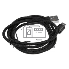 Кабель Defender F181, USB 2.0 (AM) - Type-C, 1 м, 2.4А, нейлоновая оплетка, черный.