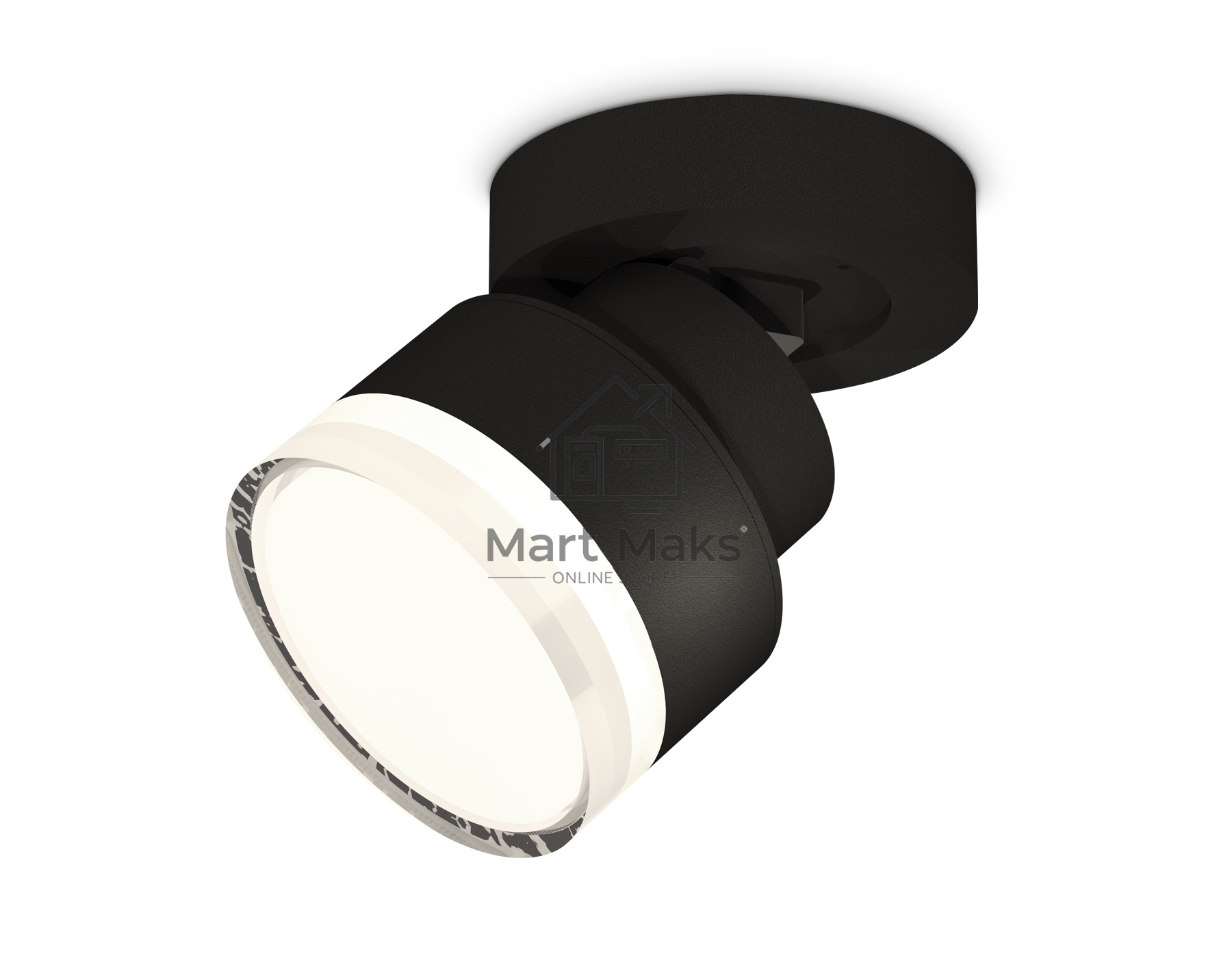 Светильник Ambrella Light XM8102028 SBK/FR/CL черный песок/белый матовый/прозрачный GX53 (A2229, A2106, C8102, N8399)