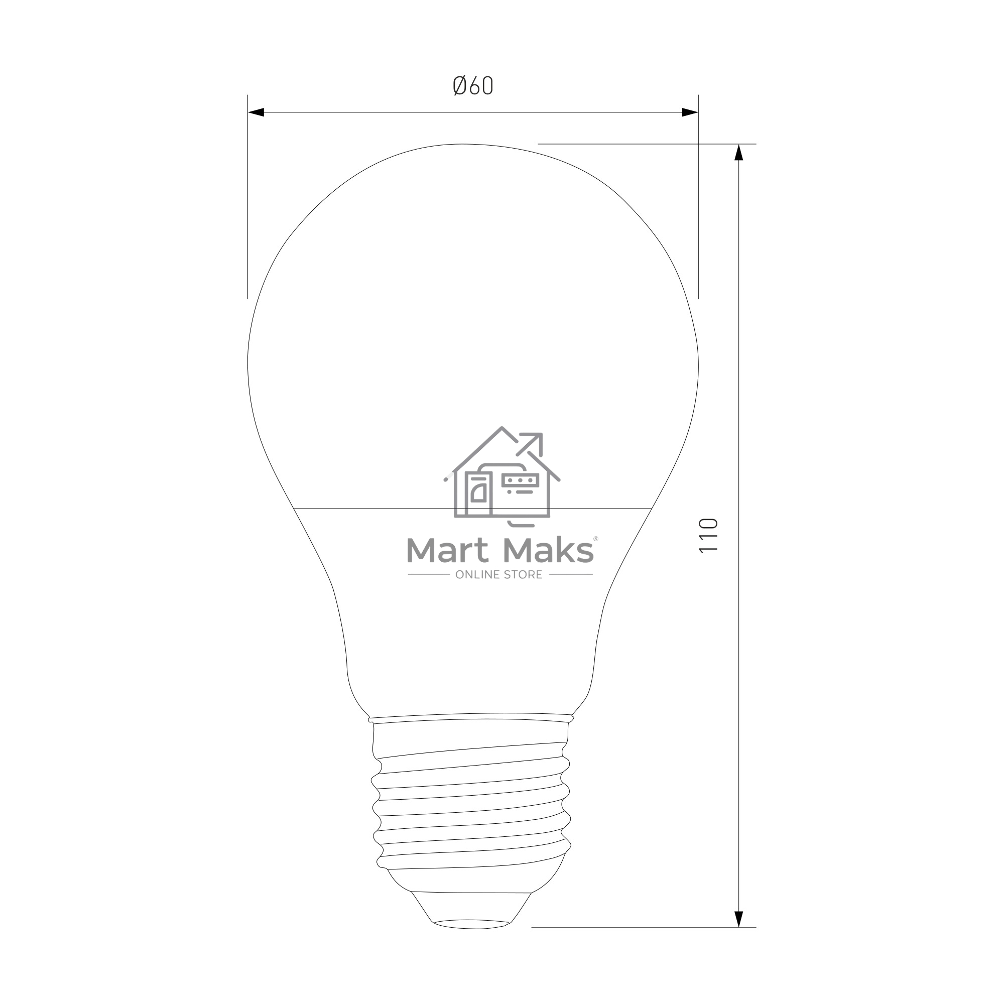 BLE2768 / Светодиодная лампа Classic LED D 12W 3300K E27 А60