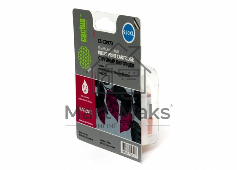 Картридж струйный Cactus CS-CD973 №920XL пурпурный (14.6 мл.) для HP Officejet 6000/6500/7000/7500