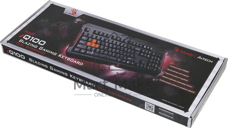 Клавиатура A4Tech Bloody Q100 проводная USB черный