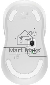 Мышь беспроводная Logitech Signature M650 L белый, 4000 dpi, радиоканал, Bluetooth, USB, кнопки - 5