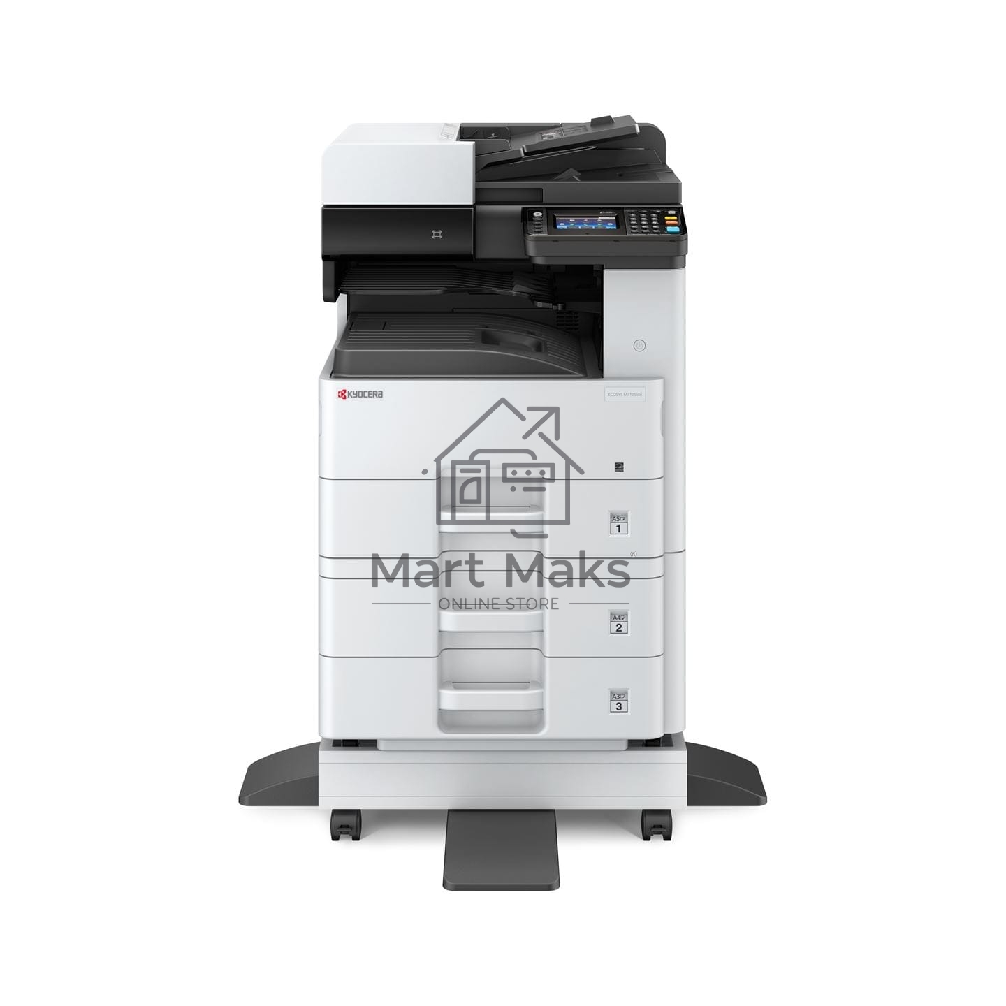 МФУ лазерный Kyocera Ecosys M4125idn (1102P23NL0), A3, ч/б, печ. до 25 стр/мин. (А4) до 12 стр/мин. (А3), скан. до 50 стр/мин., 1200 x 1200 dpi (печать) 600x600dpi (скан.), USB, RJ-45, NFC, Air Print, Mopria